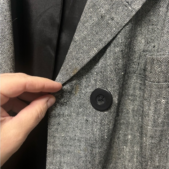 Neiman Marcus 100% silk Blazer Gray Tweed Career Jacket Plus Size 18W - Picture 5 of 5